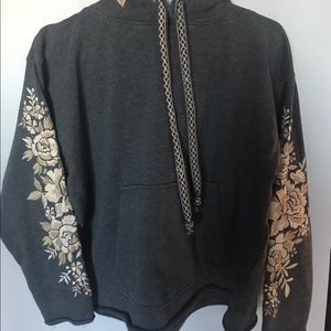 Johnny Was Olenna Embroidered Pull On Hoodie